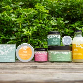 Eden beauty products like soaps and creams